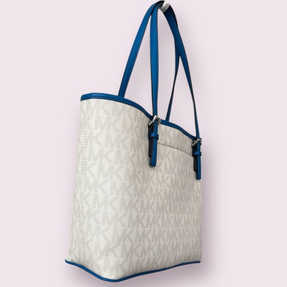 NWT Michael KORS Nautical Jet Set Medium Logo Tote - Picture 3 of 7